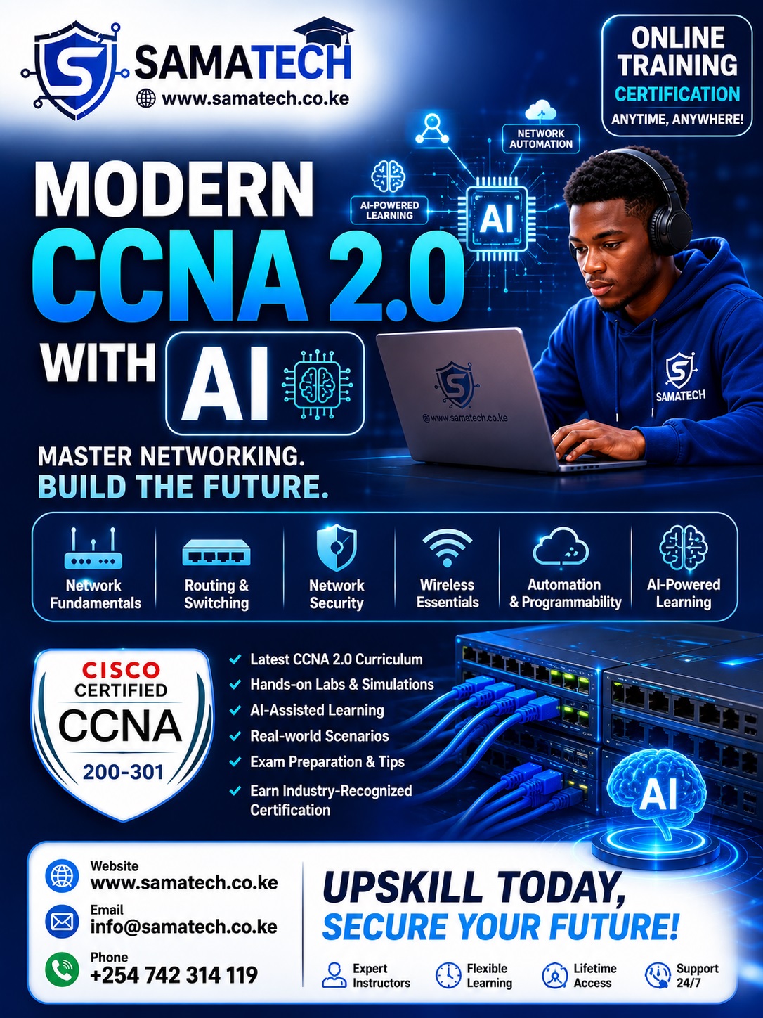 Modern CCNA 2.0 Training in Kenya by CCNA Guru Saeed Ahmad at Sama Tech Institute